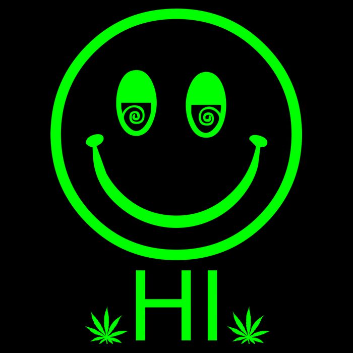 Hi Smiley Face Weed 16 in Basic Backpack