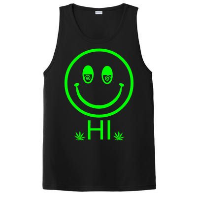 Hi Smiley Face Weed PosiCharge Competitor Tank