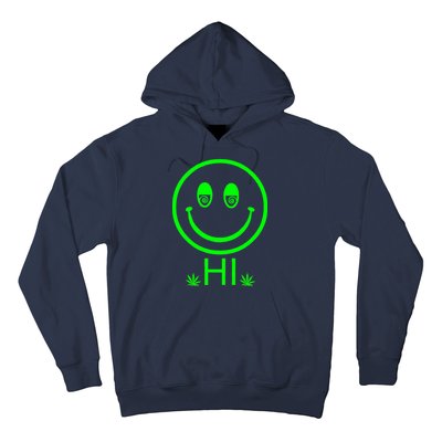 Hi Smiley Face Weed Hoodie