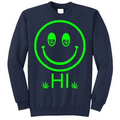 Hi Smiley Face Weed Sweatshirt