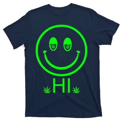 Hi Smiley Face Weed T-Shirt