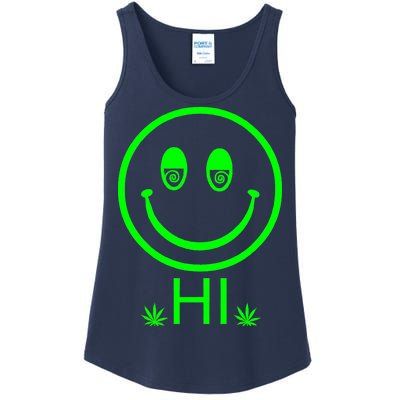 Hi Smiley Face Weed Ladies Essential Tank