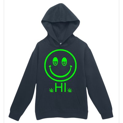 Hi Smiley Face Weed Urban Pullover Hoodie