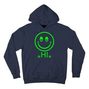 Hi Smiley Face Weed Tall Hoodie