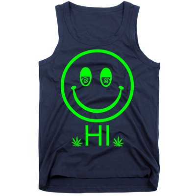 Hi Smiley Face Weed Tank Top