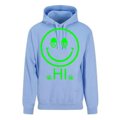 Hi Smiley Face Weed Unisex Surf Hoodie