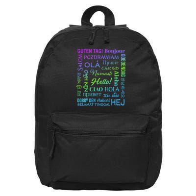 Hello In 22 Different Languages Word Esl Teachers Students 16 in Basic Backpack