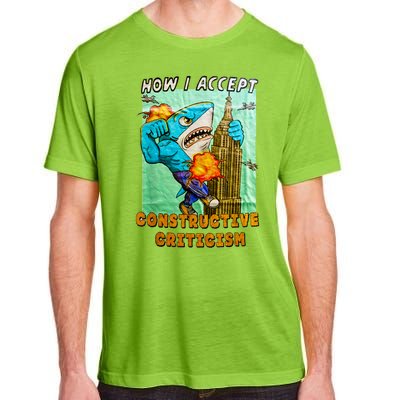 How I Accept Constructive Criticism Auntie Shark Adult ChromaSoft Performance T-Shirt