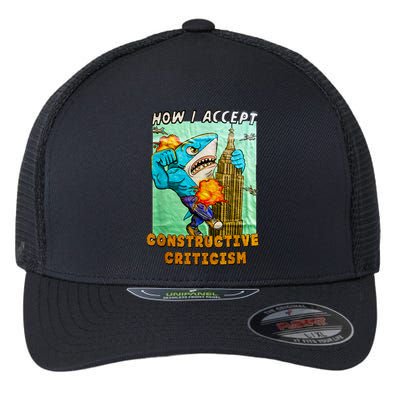 How I Accept Constructive Criticism Auntie Shark Flexfit Unipanel Trucker Cap