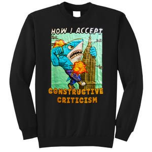 How I Accept Constructive Criticism Auntie Shark Sweatshirt