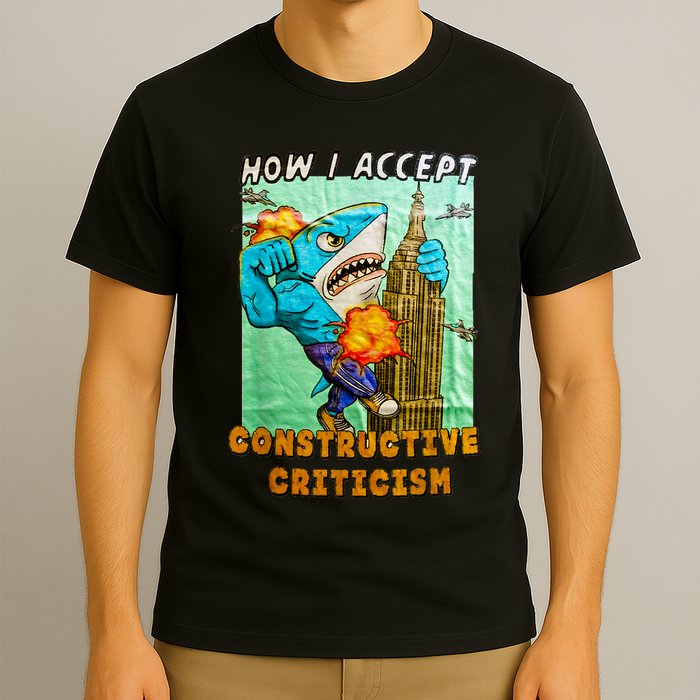 How I Accept Constructive Criticism Auntie Shark T-Shirt