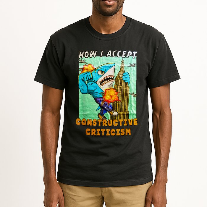 How I Accept Constructive Criticism Auntie Shark Tall T-Shirt