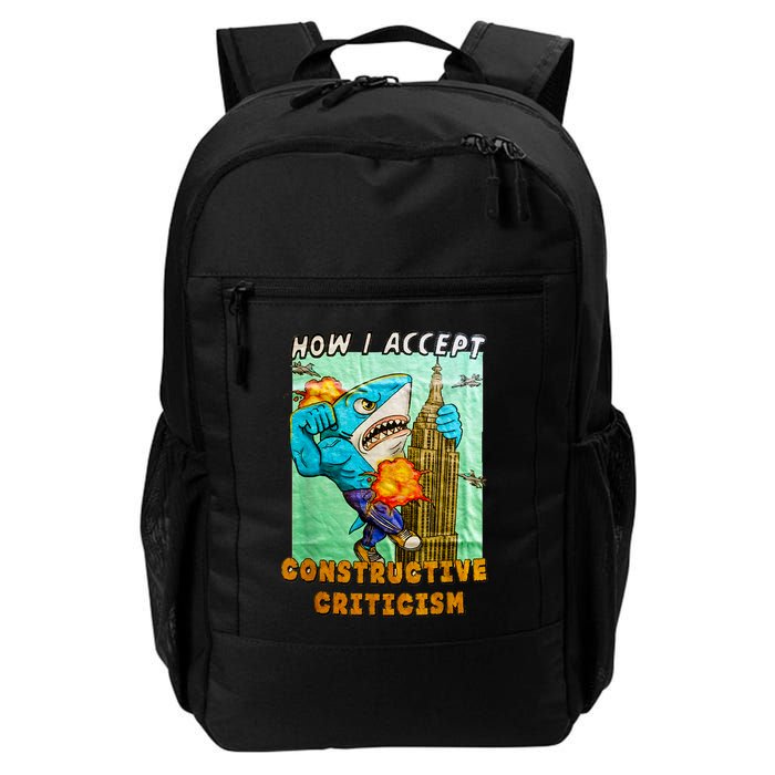 How I Accept Constructive Criticism Auntie Shark Backpack
