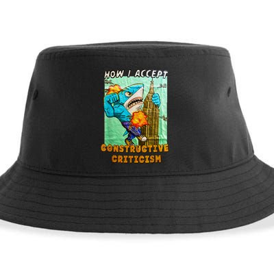 How I Accept Constructive Criticism Auntie Shark Sustainable Bucket Hat