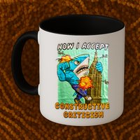 How I Accept Constructive Criticism Auntie Shark Mug