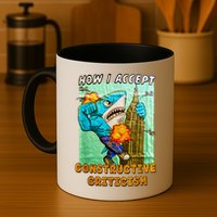 How I Accept Constructive Criticism Auntie Shark Mug
