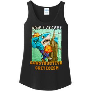 How I Accept Constructive Criticism Auntie Shark Ladies Essential Tank