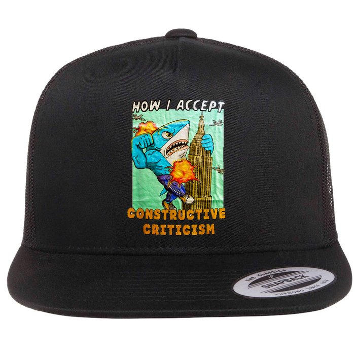 How I Accept Constructive Criticism Auntie Shark Flatbill Hat