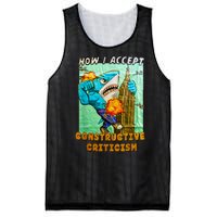 How I Accept Constructive Criticism Auntie Shark Mesh Reversible Basketball Jersey Tank