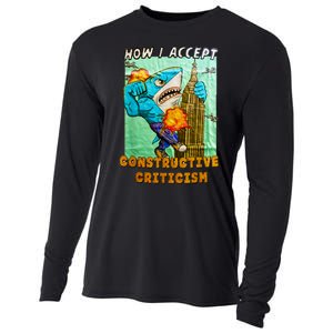 How I Accept Constructive Criticism Auntie Shark Cooling Performance Long Sleeve Crew