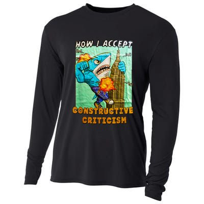 How I Accept Constructive Criticism Auntie Shark Cooling Performance Long Sleeve Crew