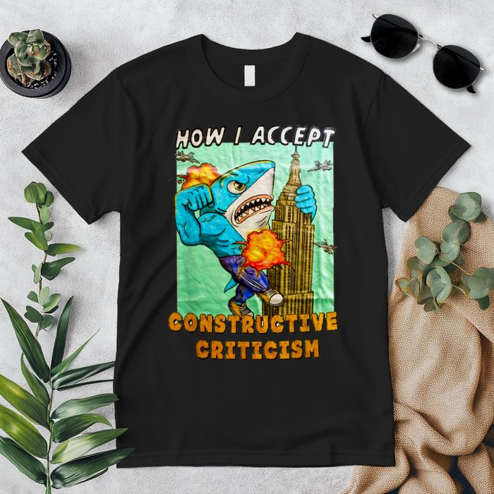 How I Accept Constructive Criticism Auntie Shark Premium T-Shirt