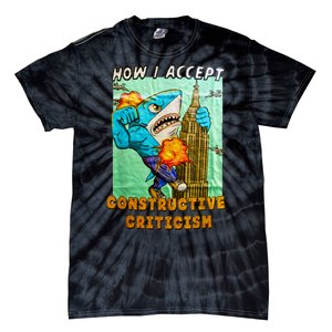 How I Accept Constructive Criticism Auntie Shark Tie-Dye T-Shirt