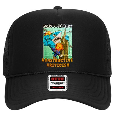 How I Accept Constructive Criticism Auntie Shark Trucker Hat