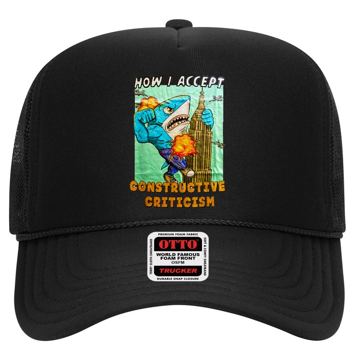 How I Accept Constructive Criticism Auntie Shark Trucker Hat