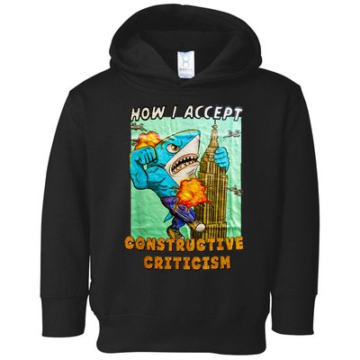 How I Accept Constructive Criticism Auntie Shark Toddler Hoodie