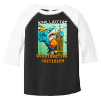 How I Accept Constructive Criticism Auntie Shark Toddler Fine Jersey T-Shirt