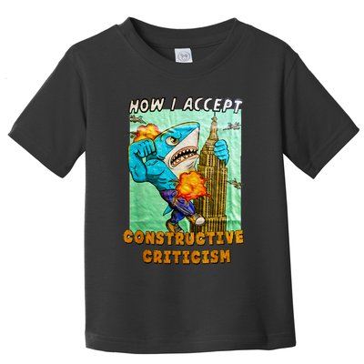 How I Accept Constructive Criticism Auntie Shark Toddler T-Shirt