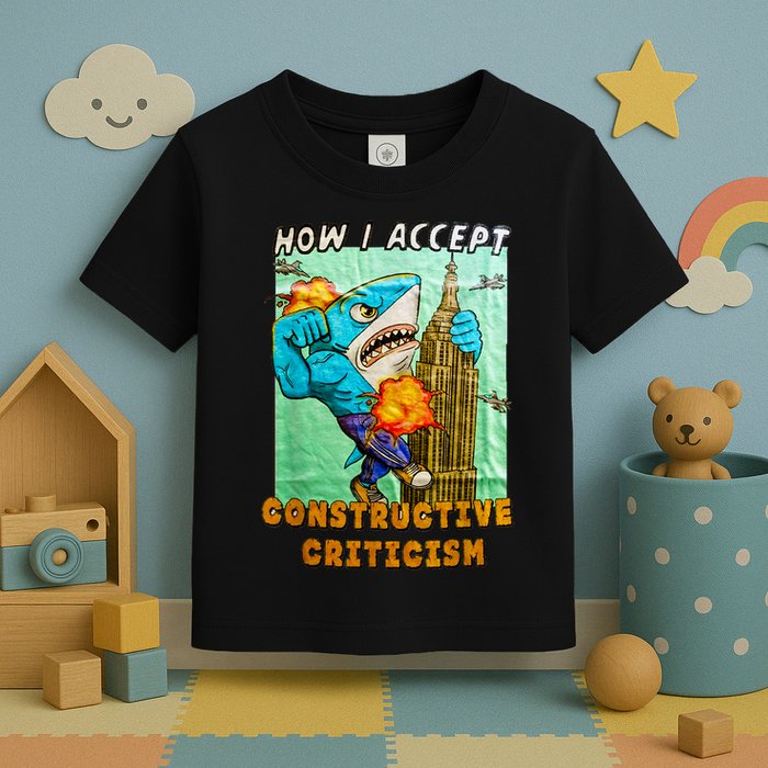 How I Accept Constructive Criticism Auntie Shark Toddler T-Shirt
