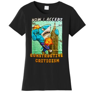 How I Accept Constructive Criticism Auntie Shark Women's T-Shirt