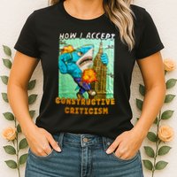 How I Accept Constructive Criticism Auntie Shark Womens T-Shirt