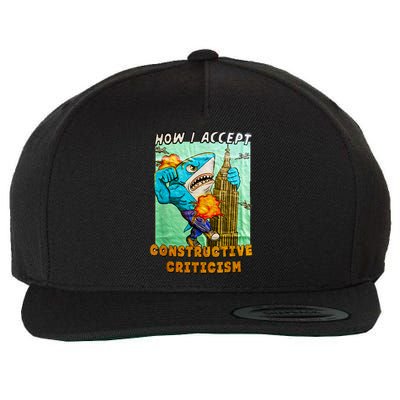 How I Accept Constructive Criticism Auntie Shark Wool Snapback Cap