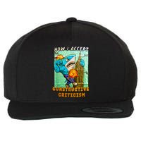 How I Accept Constructive Criticism Auntie Shark Wool Snapback Cap