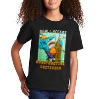 How I Accept Constructive Criticism Auntie Shark Kids T-Shirt
