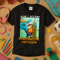 How I Accept Constructive Criticism Auntie Shark Kids T-Shirt