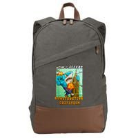 How I Accept Constructive Criticism Auntie Shark Cotton Canvas Backpack