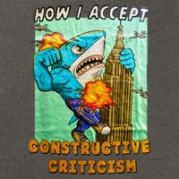 How I Accept Constructive Criticism Auntie Shark Cotton Canvas Backpack