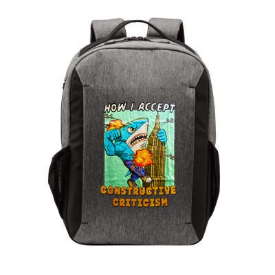 How I Accept Constructive Criticism Auntie Shark Vector Backpack