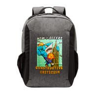 How I Accept Constructive Criticism Auntie Shark Vector Backpack