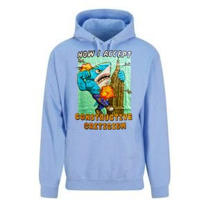 How I Accept Constructive Criticism Auntie Shark Unisex Surf Hoodie