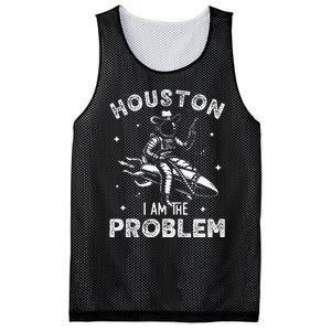 Houston I Am The Problem Space Lovers Astronaut Mesh Reversible Basketball Jersey Tank