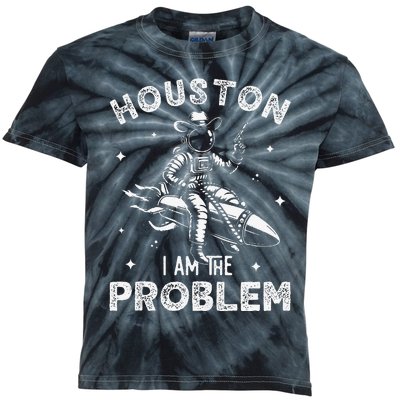 Houston I Am The Problem Space Lovers Astronaut Kids Tie-Dye T-Shirt