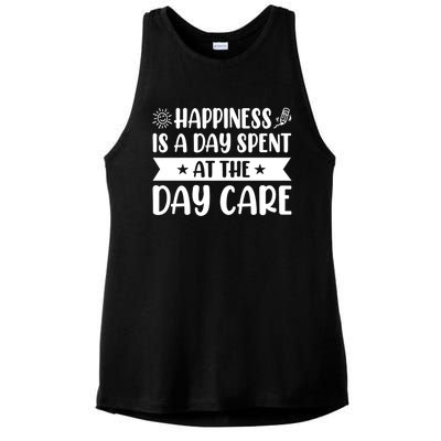 Happiness Is A Day Spent At The Day Care Sitter Daycare Gift Ladies PosiCharge Tri-Blend Wicking Tank