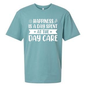 Happiness Is A Day Spent At The Day Care Sitter Daycare Gift Sueded Cloud Jersey T-Shirt