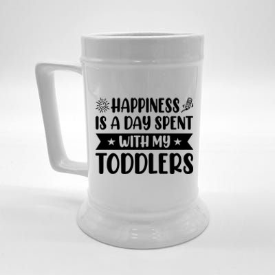 Happiness Is A Day Spent With My Sitter Daycare Gift Beer Stein