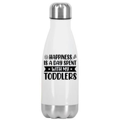 Happiness Is A Day Spent With My Sitter Daycare Gift Stainless Steel Insulated Water Bottle